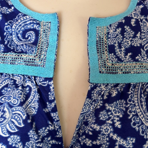 EUC J. Crew blue Paisley cotton blouse. - Picture 2 of 16